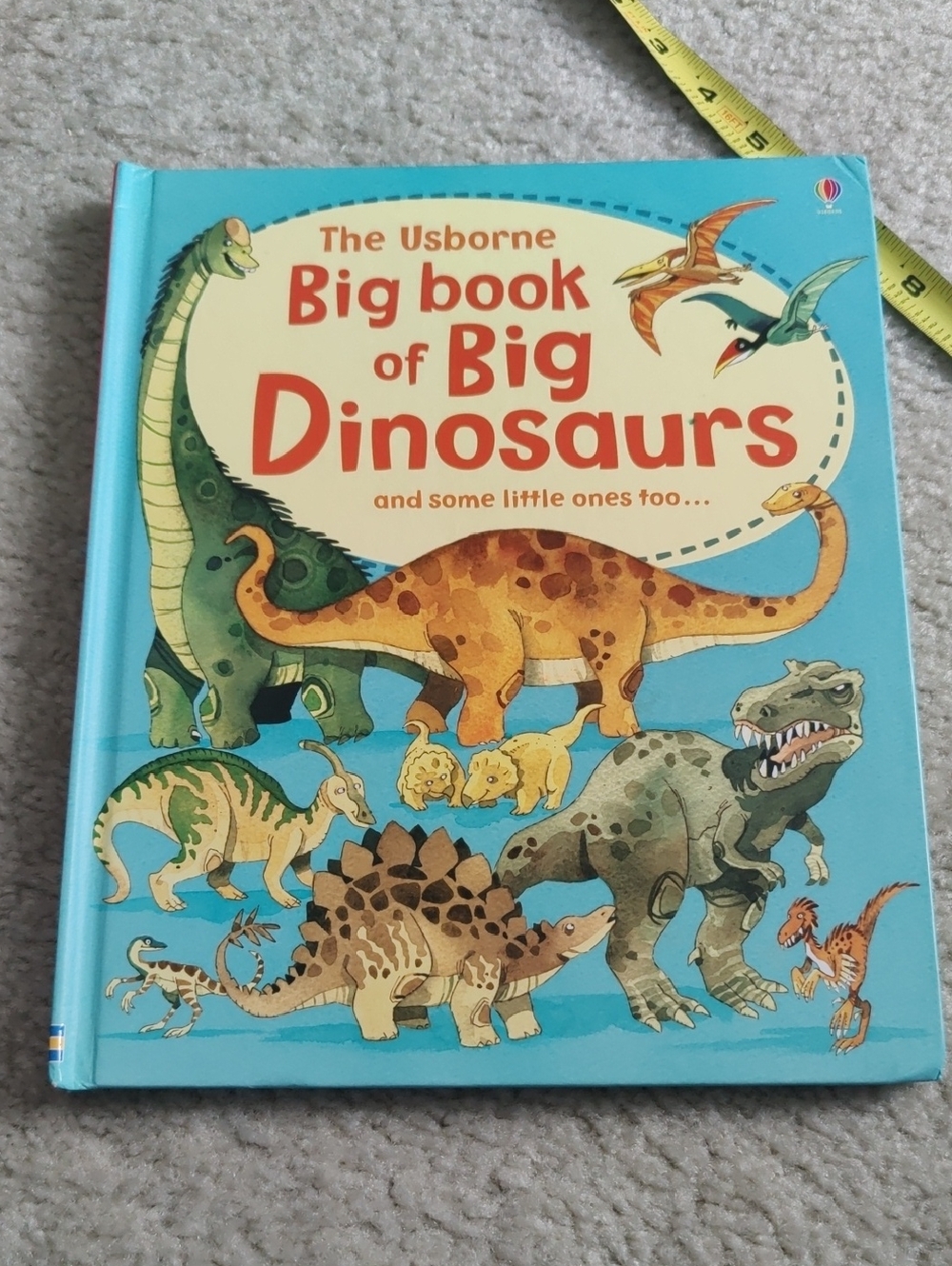 Usborne Big Book of Big Dinosaurs LimitedHardcover Board Illustrations Book Y2K